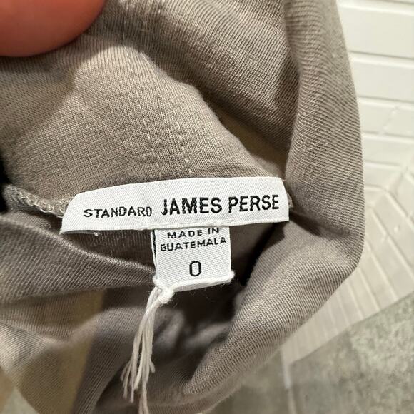James Perse Standard NWT Long Sleeve Midi Turtleneck Dress Concrete Gray Sz 0 - Picture 8 of 13